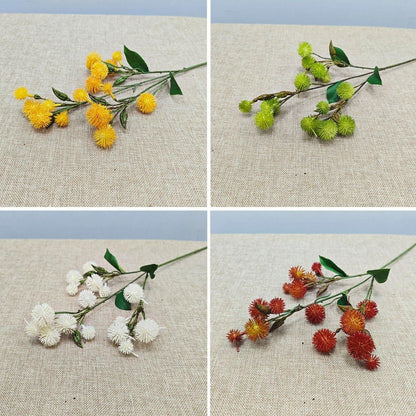 4PCS Artificial Dandelion Small Thorn Flower Bouquet Wedding Decor Ornaments