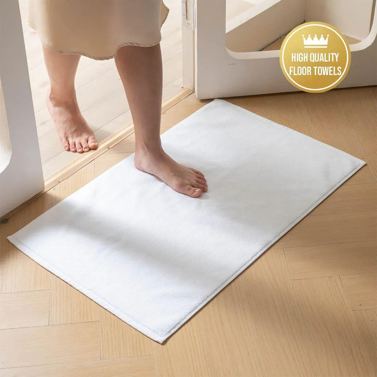 6PCS Absorbent Non Slip Bathroom Floor Mat Towel 50x80cm for Hotel Home Use - 400g