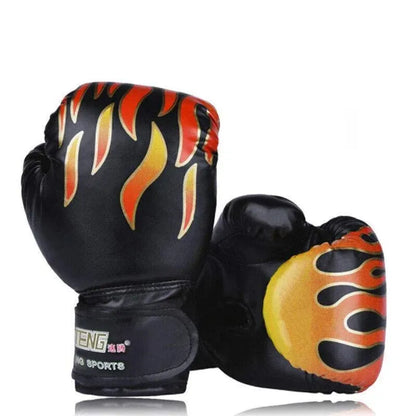 Boxing Sparring Training Gloves MMA Kickboxing Punching Gloves for Practice Sessions - Green [Map Pattern]