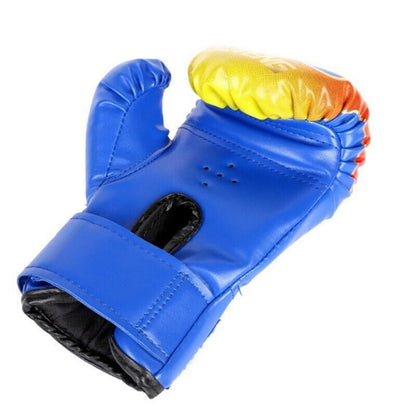 Boxing Sparring Training Gloves MMA Kickboxing Punching Gloves for Practice Sessions - Green [Map Pattern]