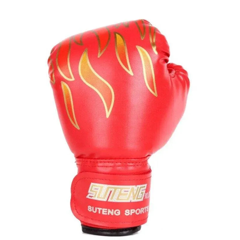 Boxing Sparring Training Gloves MMA Kickboxing Punching Gloves for Practice Sessions - Green [Map Pattern]