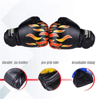 Boxing Sparring Training Gloves MMA Kickboxing Punching Gloves for Practice Sessions - Pink [Map Pattern]