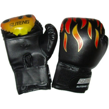 Boxing Sparring Training Gloves MMA Kickboxing Punching Gloves for Practice Sessions - Red [Map Pattern]