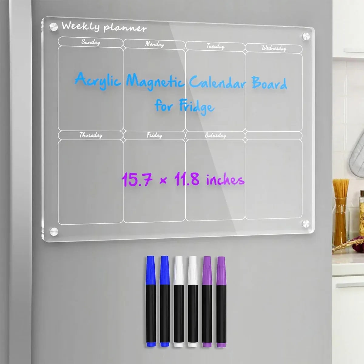 Magnetic Writing Board Transparent Acrylic Memo Board Reusable Note