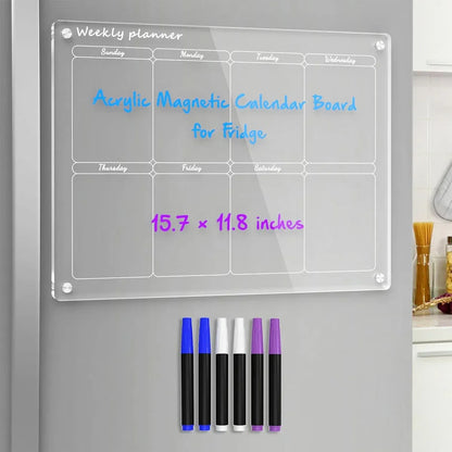 Magnetic Writing Board Transparent Acrylic Memo Board Reusable Note