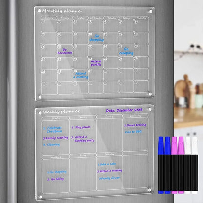 Magnetic Writing Board Transparent Acrylic Memo Board Reusable Note