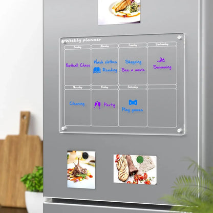 Magnetic Writing Board Transparent Acrylic Memo Board Reusable Note
