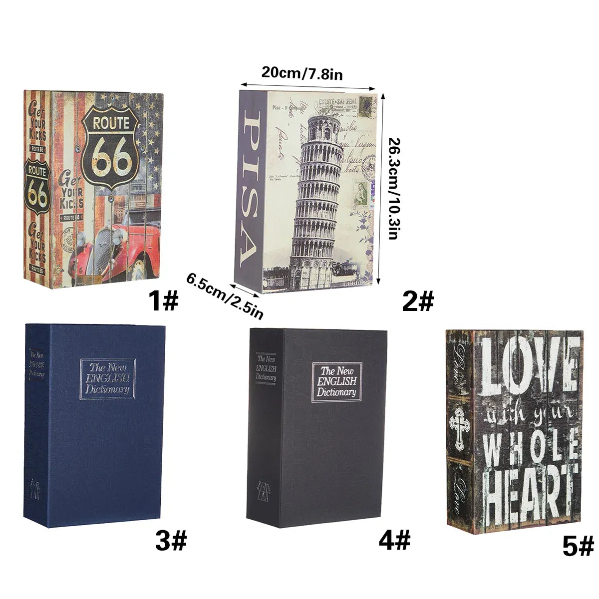 Hidden Book Safe Lock Box for Home and Office Cash Watch Document Storage - 2
