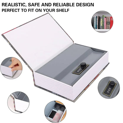 Hidden Book Safe Lock Box for Home and Office Cash Watch Document Storage - 2