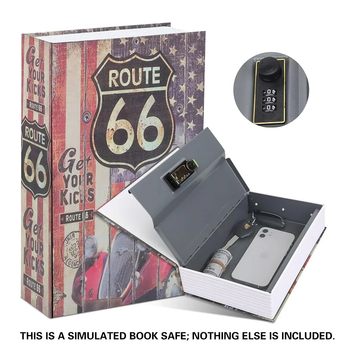 Hidden Book Safe Lock Box for Home and Office Cash Watch Document Storage - 2