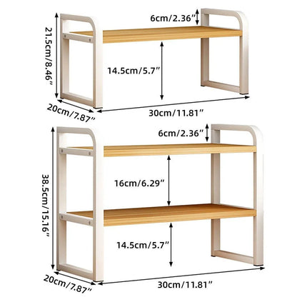 Adjustable Height Multi-Layer Desktop Bookshelf Home Office Floor Organizer Rack - 1 Shelf