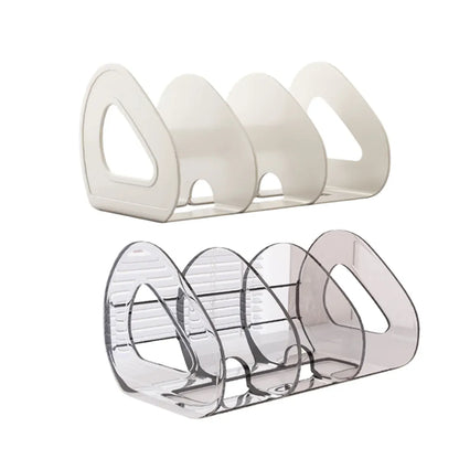 Desk Standing Divider Shelf Organizer Space Saving Office Study Storage Rack - Clear