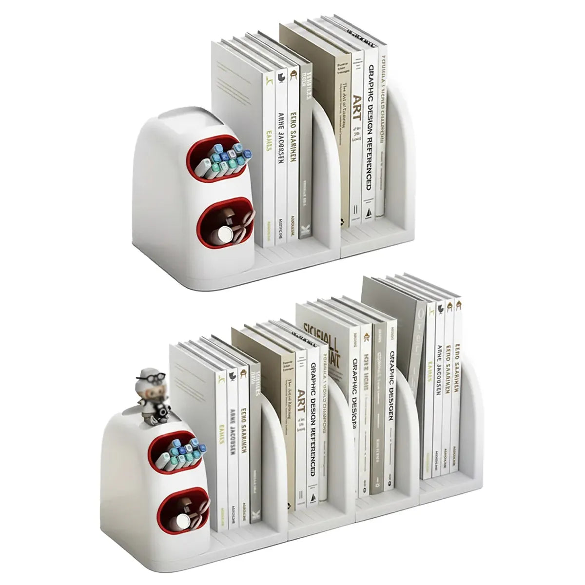Desktop Storage Organiser With Dividers Pen Holder Home Office School Desk Use - 4-Grid