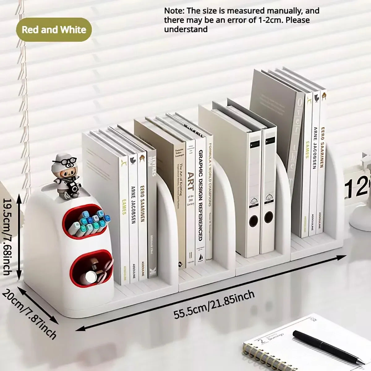 Desktop Storage Organiser With Dividers Pen Holder Home Office School Desk Use - 4-Grid