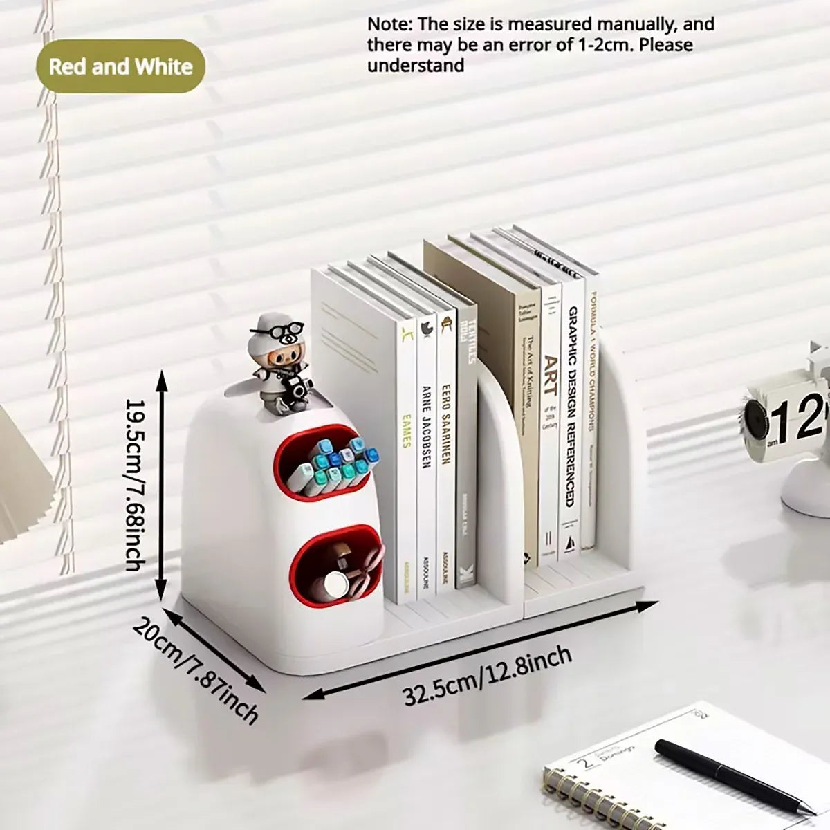 Desktop Storage Organiser With Dividers Pen Holder Home Office School Desk Use - 4-Grid