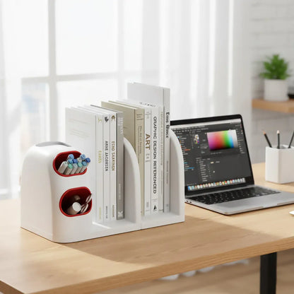 Desktop Storage Organiser With Dividers Pen Holder Home Office School Desk Use - 4-Grid