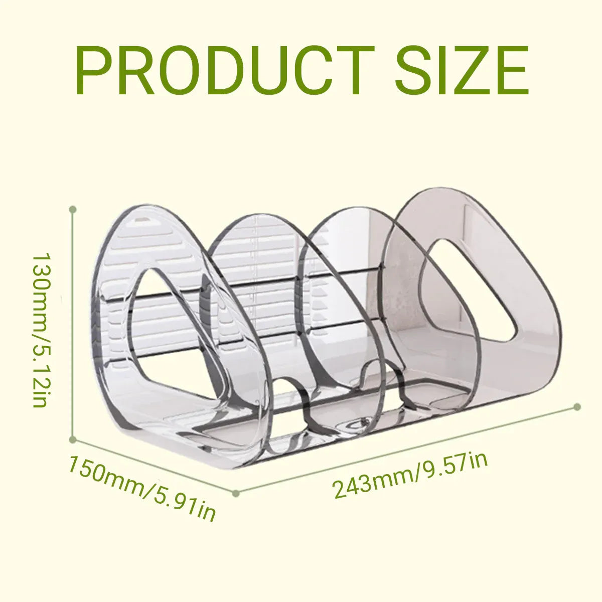 Desk Standing Divider Shelf Organizer Space Saving Office Study Storage Rack - White