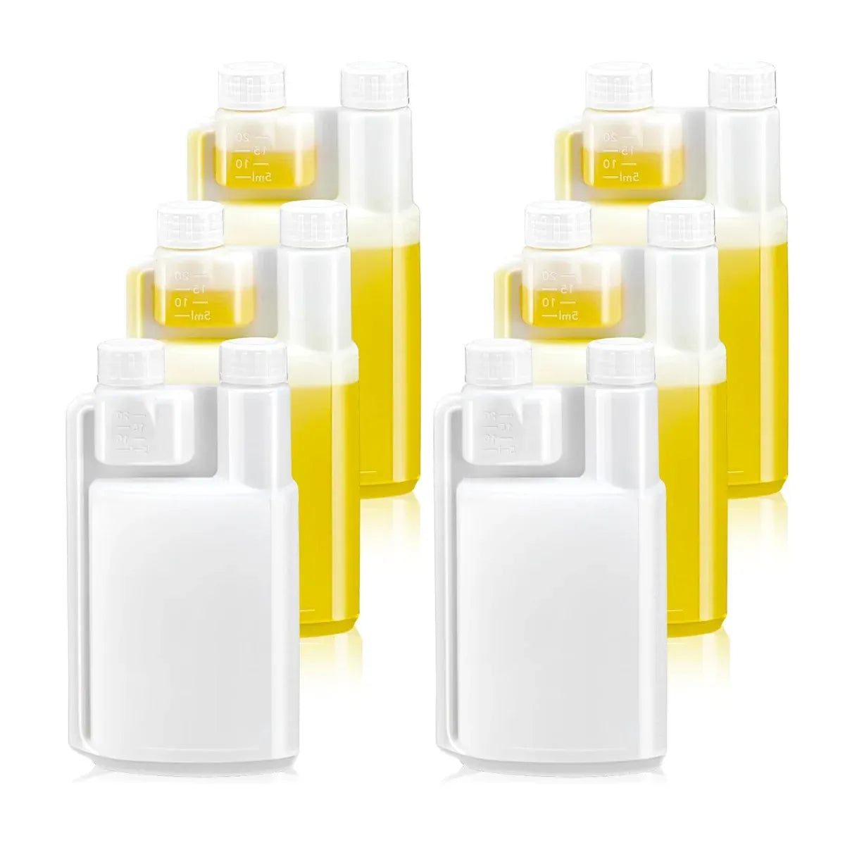 250-1000ml Plastic Twin Chamber Bottle with Tamper Evident Cap for Chemical Liquids - 10Pcs 1000ml