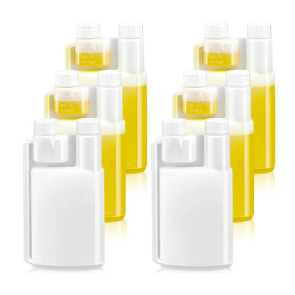 250-1000ml Plastic Twin Chamber Bottle with Tamper Evident Cap for Chemical Liquids - 10Pcs 1000ml