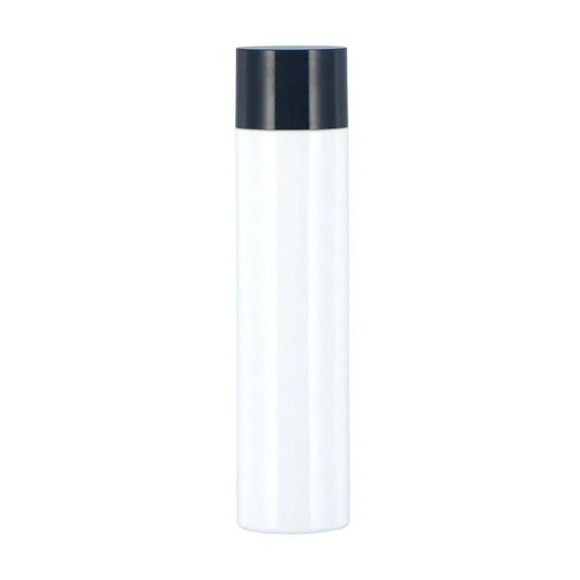 50/100/150ml Plastic Toner Lotion Bottles Refillable Travel Cosmetic Containers - Black Lid + White Bottle - 50ml
