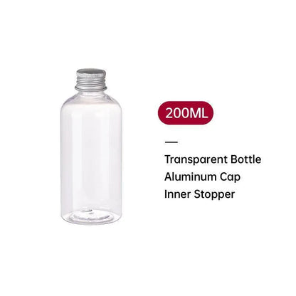 20pcs Brown Transparent Cosmetic Bottles with Aluminum Lids for Packaging - Brown-100ml