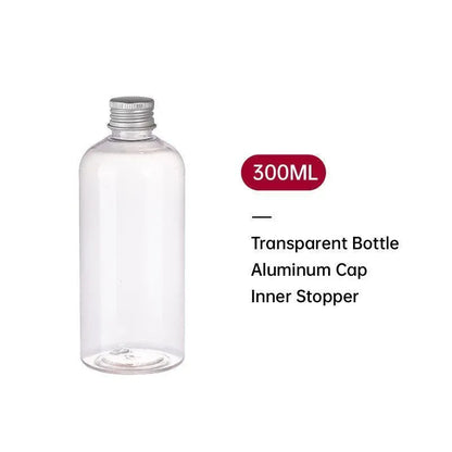 20pcs Brown Transparent Cosmetic Bottles with Aluminum Lids for Packaging - Brown-100ml
