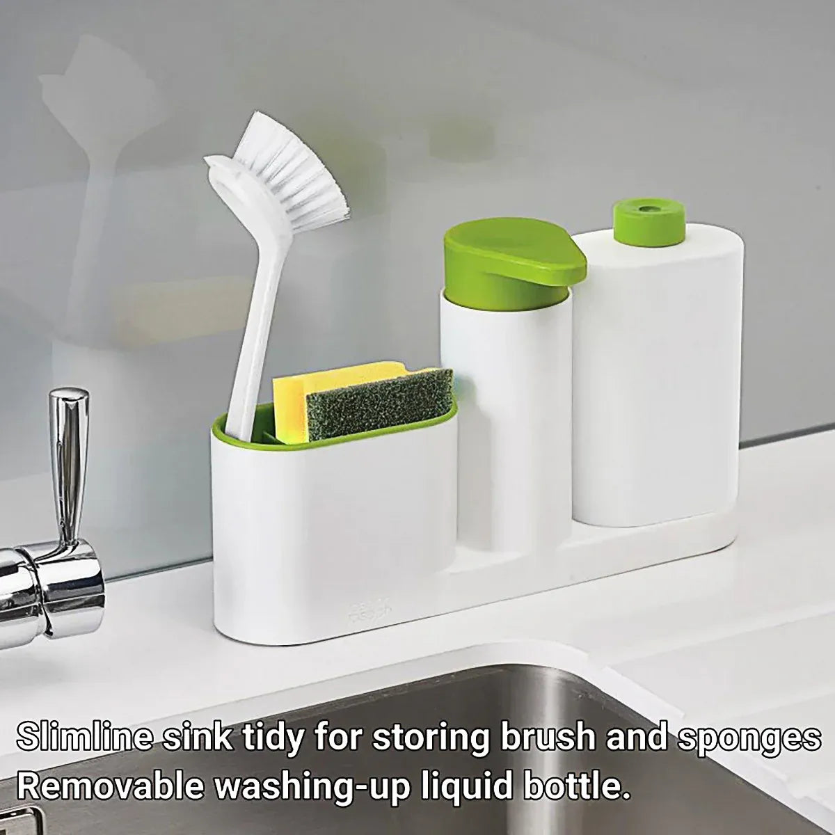2/3 in 1 Soap Dispenser Organizer Hand Sanitizer Detergent Holder Bathroom Rack - 3-Green