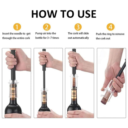 4PCS Wine Bottle Opener Set for Home Bar Kitchen Wine Lovers Birthday Gift