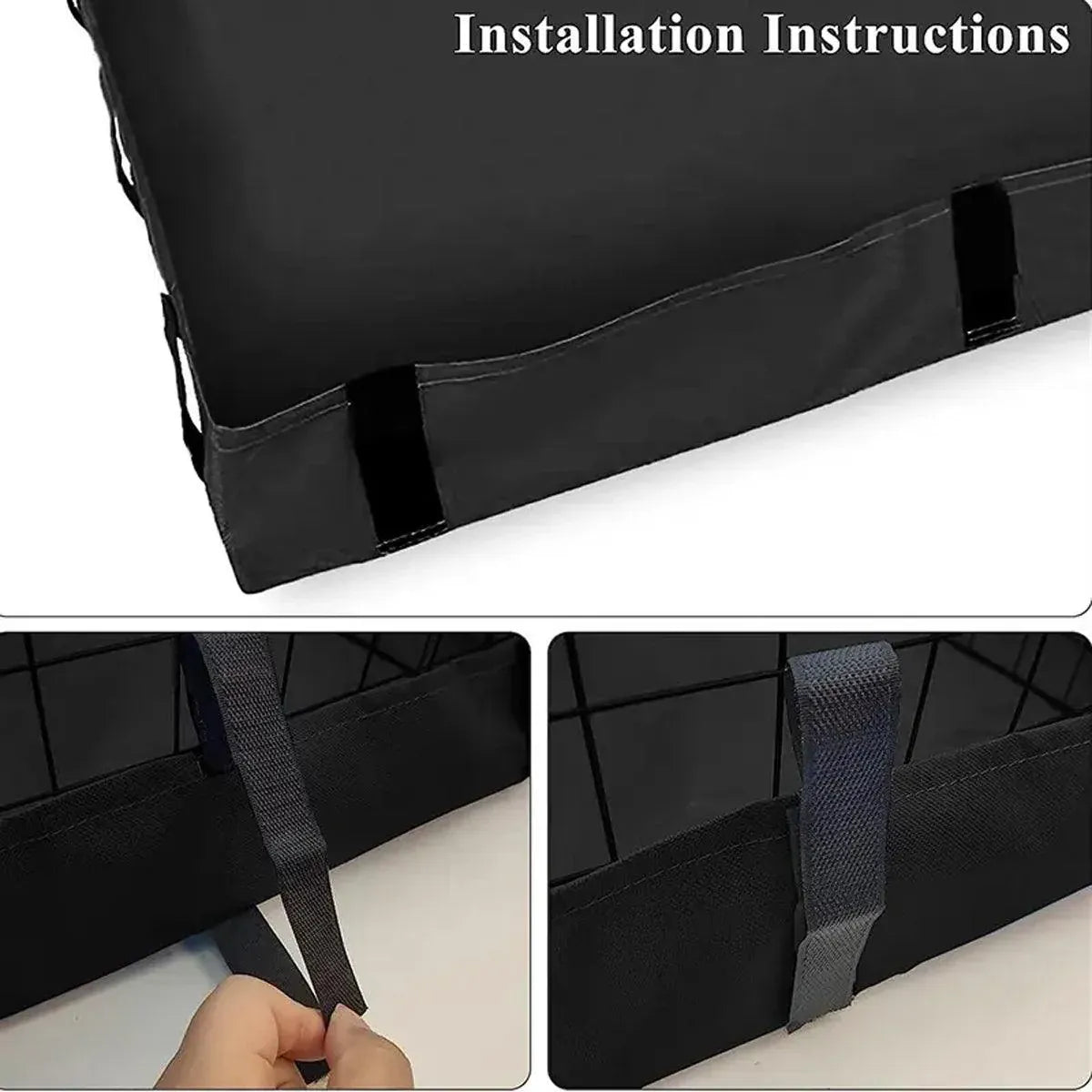 Waterproof Small Pet Crate Sump Cover Dirt Resistant Mat Easy to Clean Protector - Black
