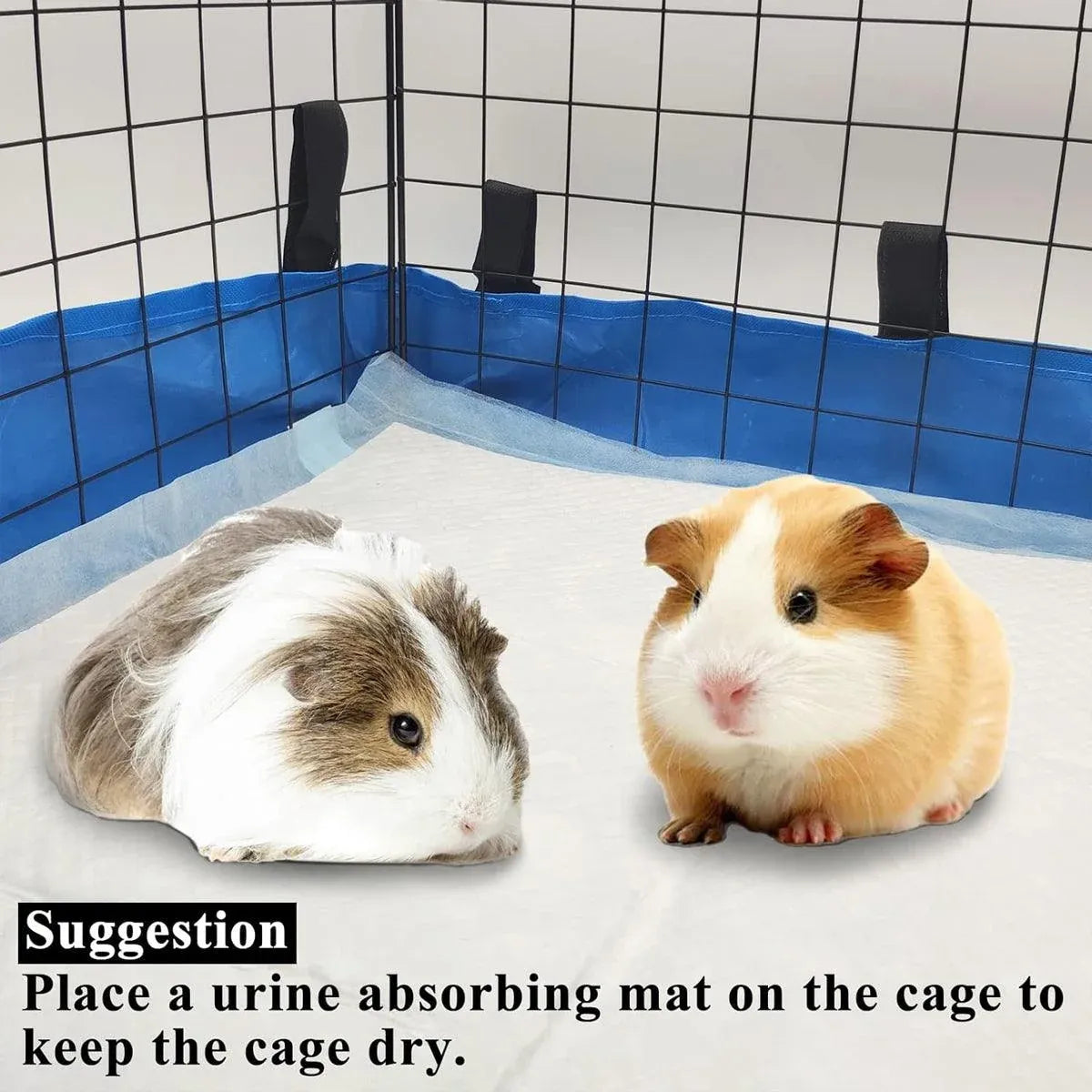 Waterproof Small Pet Crate Sump Cover Dirt Resistant Mat Easy to Clean Protector - Black