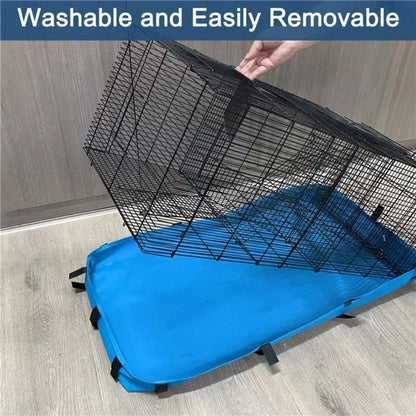 Waterproof Small Pet Crate Sump Cover Dirt Resistant Mat Easy to Clean Protector - Black