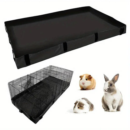 Waterproof Small Pet Crate Sump Cover Dirt Resistant Mat Easy to Clean Protector - Black