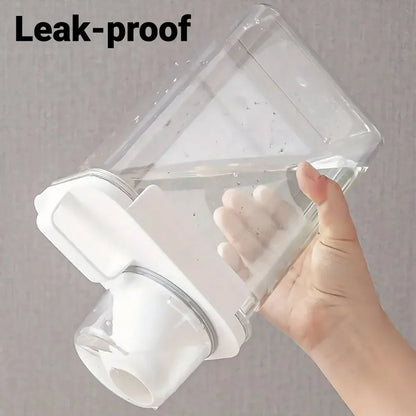 Sealed Household Grain Storage Box Transparent Rice Bucket Kitchen Storage - 1100ml