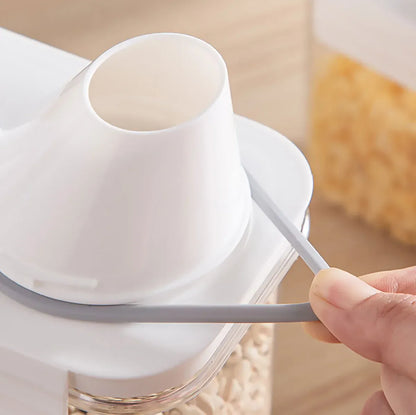 Sealed Household Grain Storage Box Transparent Rice Bucket Kitchen Storage - 1100ml