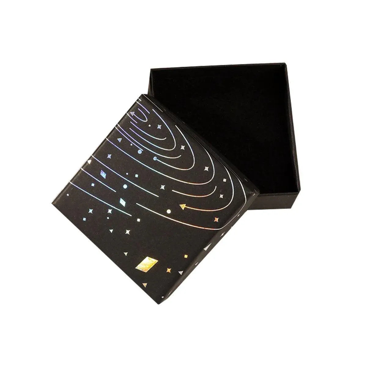 20x Holographic Silver Foil Jewelry Box for Earrings Bracelets Rings Packing Box - 7*7*3cm（Box）