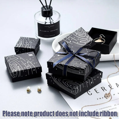 20x Holographic Silver Foil Jewelry Box for Earrings Bracelets Rings Packing Box - 7*7*3cm（Box）