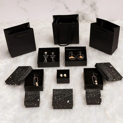 20x Holographic Silver Foil Jewelry Box for Earrings Bracelets Rings Packing Box - 7*7*3cm（Box）