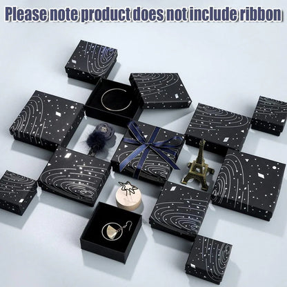 20x Holographic Silver Foil Jewelry Box for Earrings Bracelets Rings Packing Box - 7*7*3cm（Box）