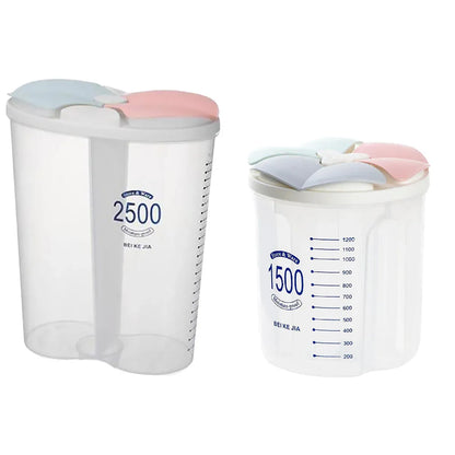 Kitchen Storage Box Transparent with Lid Food Container Tank Pantry Organizer - 2500ML