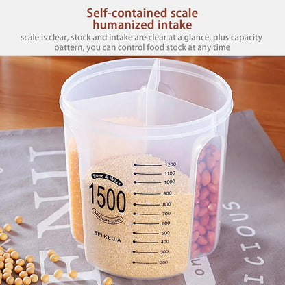 Kitchen Storage Box Transparent with Lid Food Container Tank Pantry Organizer - 2500ML