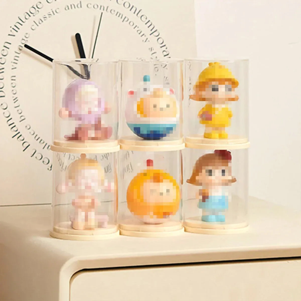2pcs Clear Acrylic Display Case Transparent Box for Collectibles Dolls Figures - M