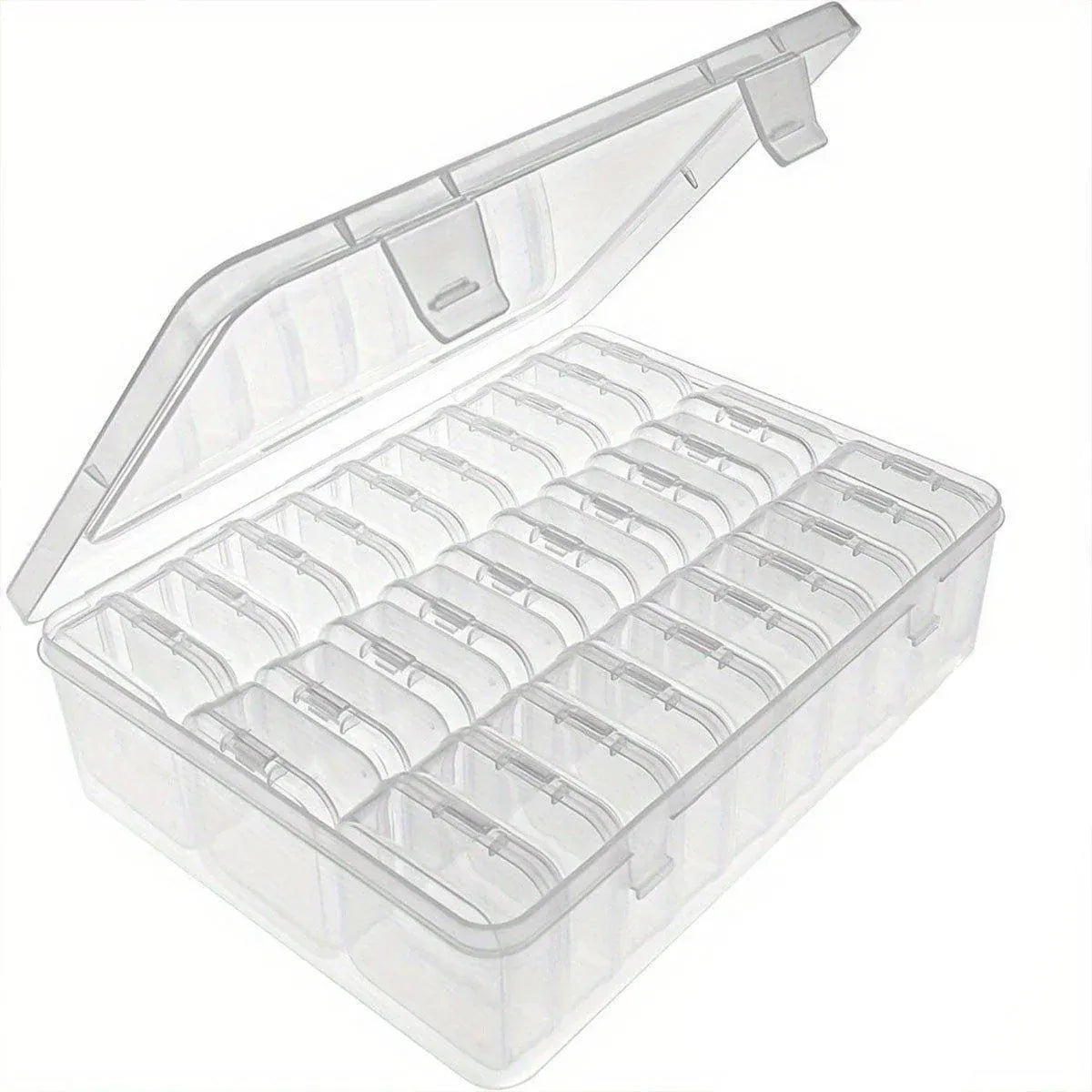 31PCS Plastic Home Storage Box Transparent Desktop Organizer Jewelry Beads Box