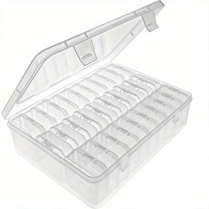31PCS Plastic Home Storage Box Transparent Desktop Organizer Jewelry Beads Box