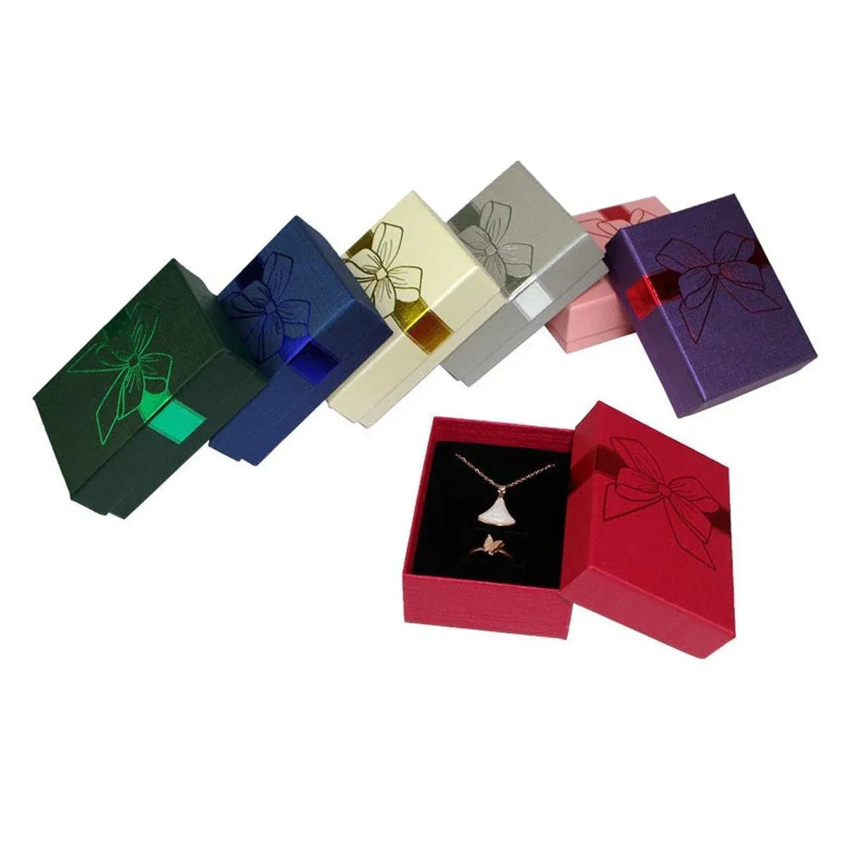 32pcs Jewelry Storage Box Necklace Pendant Ring Organizer Gift Packaging - Grey