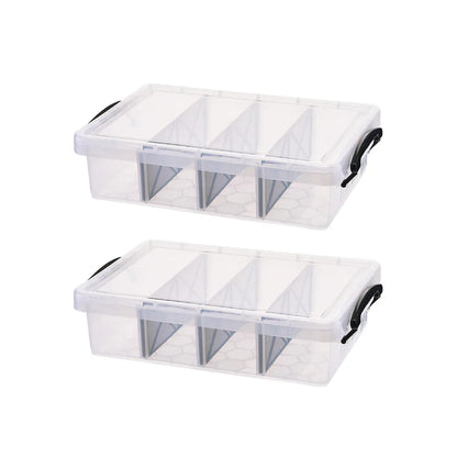Compartment Storage Container Removable Dividers Clear Craft Tool Box