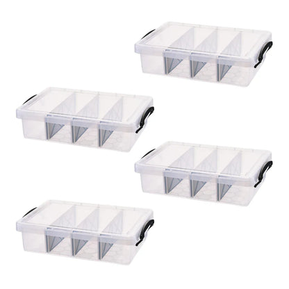 Compartment Storage Container Removable Dividers Clear Craft Tool Box