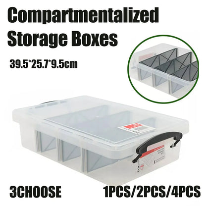 Compartment Storage Container Removable Dividers Clear Craft Tool Box