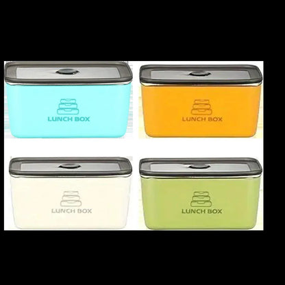 4pcs Sealed Crisper Food Storage Container Set Bento Box Refrigerator Organizer