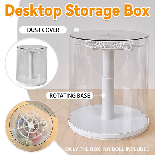 Doll Pendant Display Box Transparent Rotary Hand Operated Blind Box Storage Rack