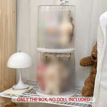 Doll Pendant Display Box Transparent Rotary Hand Operated Blind Box Storage Rack